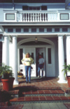 Leaving the Wrigley Mansion