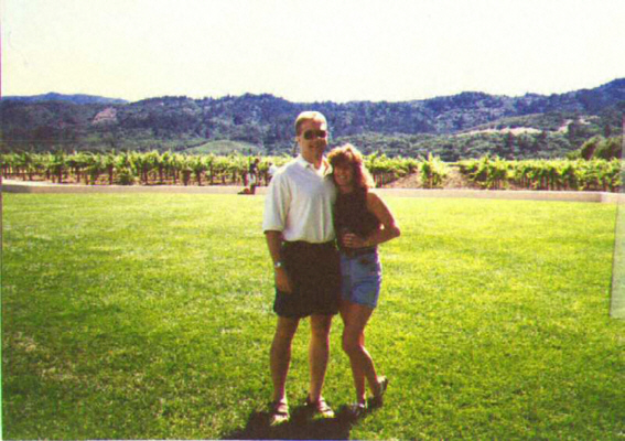 Kicking back at Mondavi Vineyards, Napa Valley