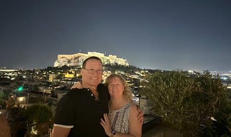 Bill and Carrie in Athens